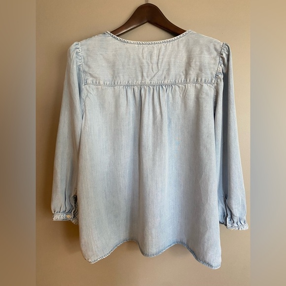 Levi’s “Halsey” Blouse Lightweight 3/4 Sleeve Flowy Size XL - Picture 8 of 13
